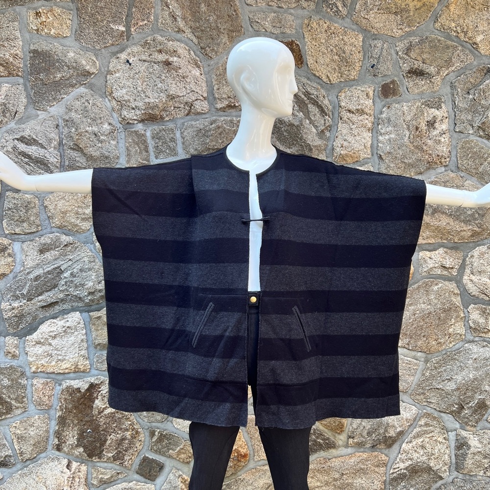 Reversible sweater coat with safety pin closure